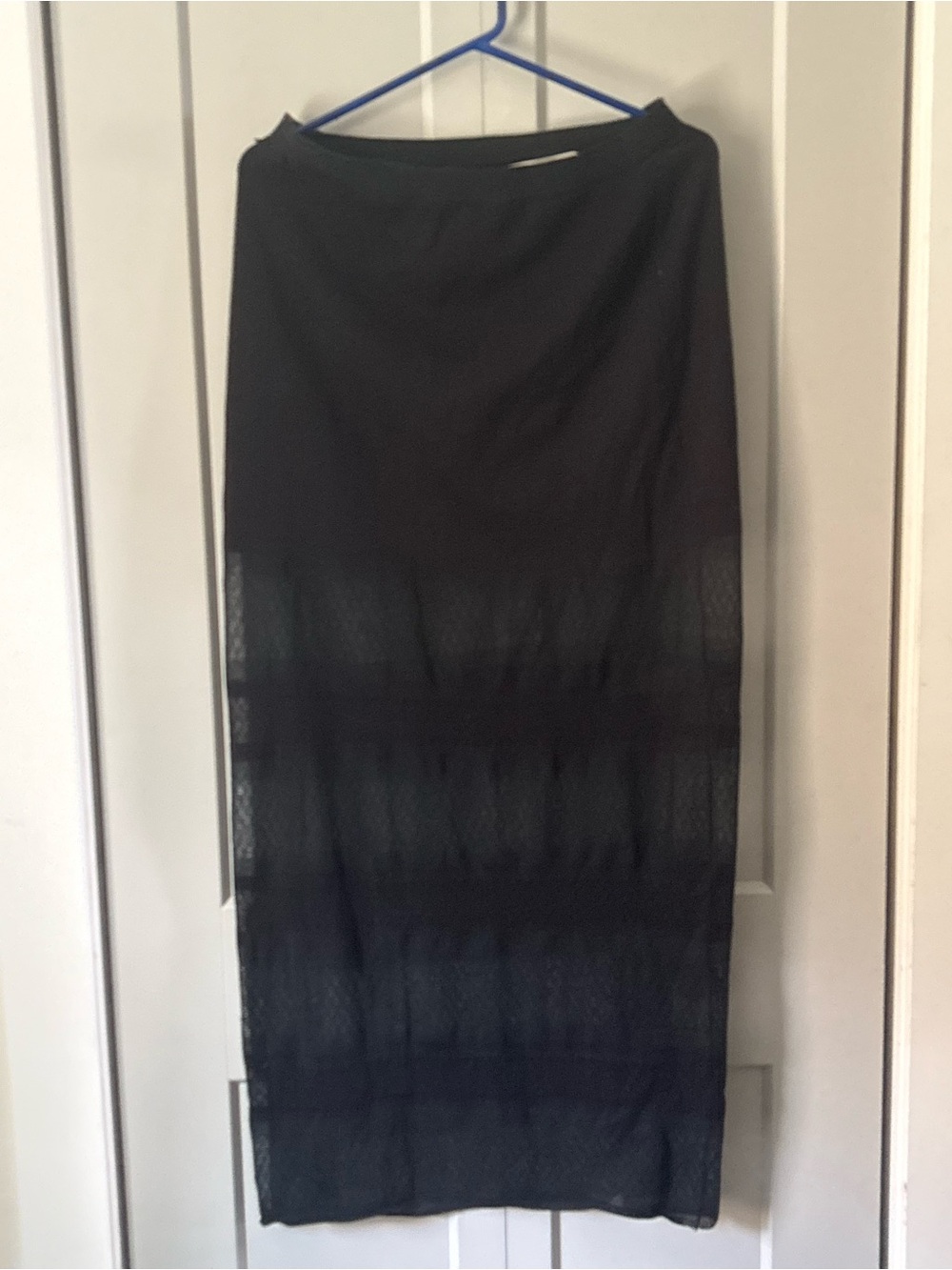 Rachel Roy Black Sheer Maxi Skirt